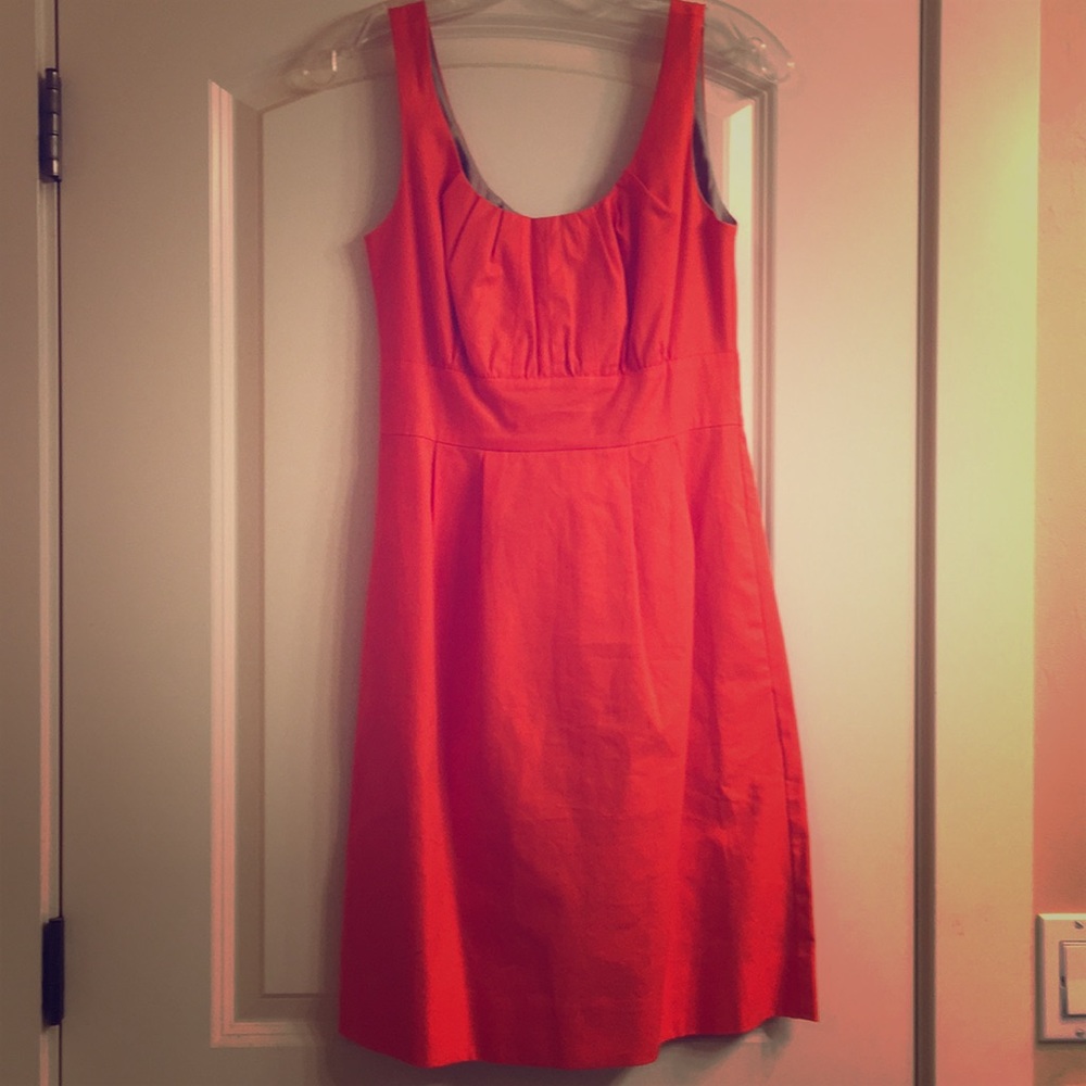 J Crew size 0 orange A line dress